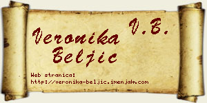Veronika Beljić vizit kartica